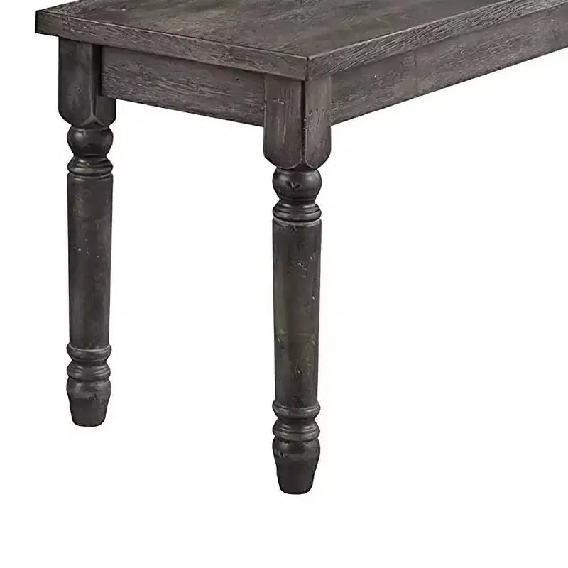 Banc Wallace Bleu vieilli délavé - Meubles Acme : Cadre en bois d'hévéa, capacité de 113 kg, forme rectangulaire