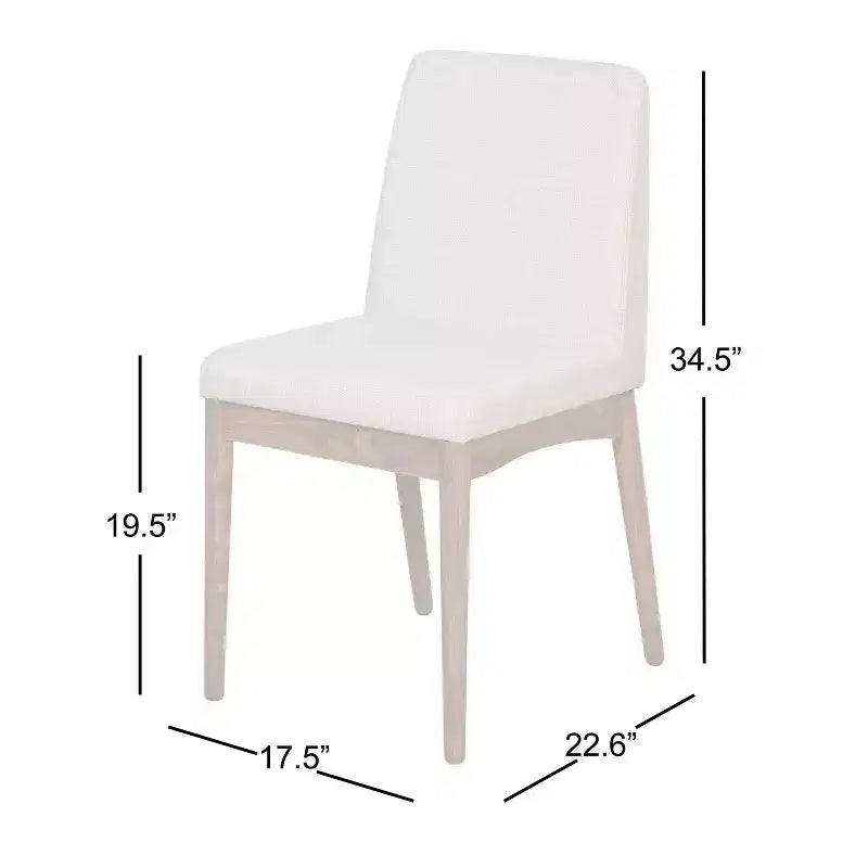 Buylateral Lot de 2 chaises de salle à manger capitonnées de style milieu de siècle en noyer : Style milieu de siècle, cadre en bois d'hévéa, capacité de 113 kg