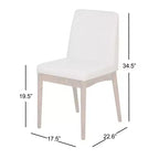 Buylateral Lot de 2 chaises de salle à manger capitonnées de style milieu de siècle en noyer : Style milieu de siècle, cadre en bois d'hévéa, capacité de 113 kg