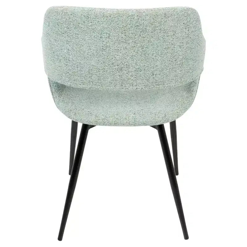 Lot de 2 chaises de salle à manger/d'appoint Margarite Mid-Century Modern Vert pâle - Lumisource : Design ergonomique, pieds en métal, revêtement en polyester