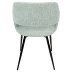 Lot de 2 chaises de salle à manger/d'appoint Margarite Mid-Century Modern Vert pâle - Lumisource : Design ergonomique, pieds en métal, revêtement en polyester