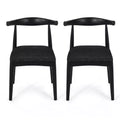 Christopher Knight Home Set of 2 Cortina Dining Chairs Blacked Textured Tweed/Black