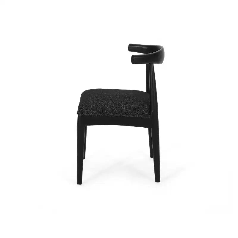 Christopher Knight Home Lot de 2 chaises de salle à manger Cortina en tweed texturé noir/noir