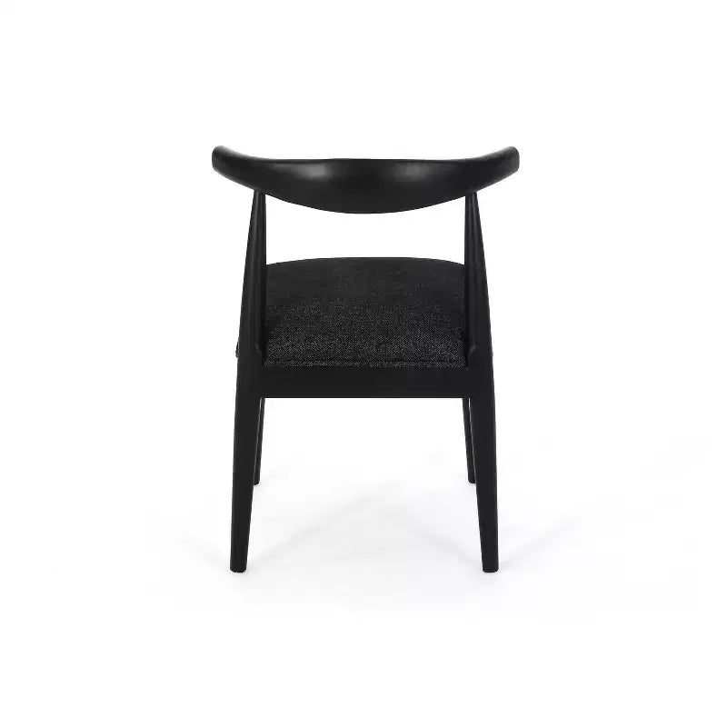 Christopher Knight Home Lot de 2 chaises de salle à manger Cortina en tweed texturé noir/noir