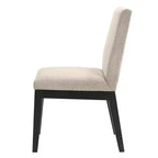 Chaises de salle à manger Froja de 19 po en tissu beige et fini noir - Acme Furniture