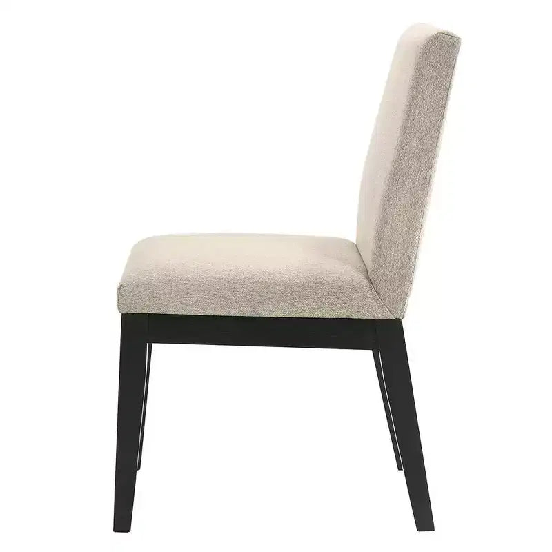 Chaises de salle à manger Froja de 19 po en tissu beige et fini noir - Acme Furniture