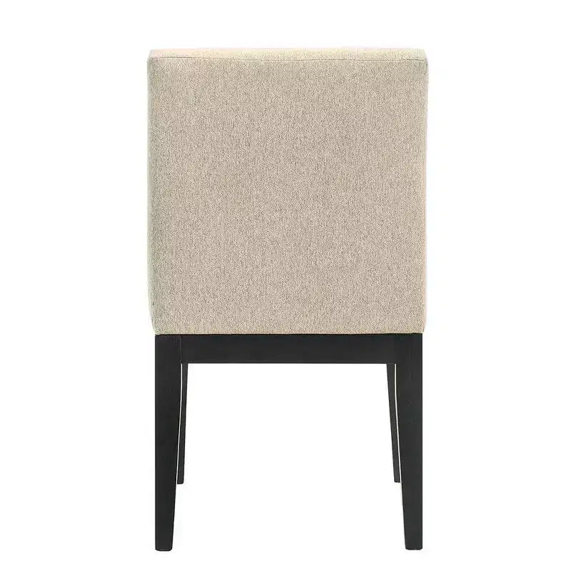 Chaises de salle à manger Froja de 19 po en tissu beige et fini noir - Acme Furniture