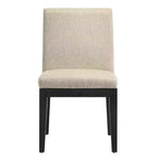 Chaises de salle à manger Froja de 19 po en tissu beige et fini noir - Acme Furniture