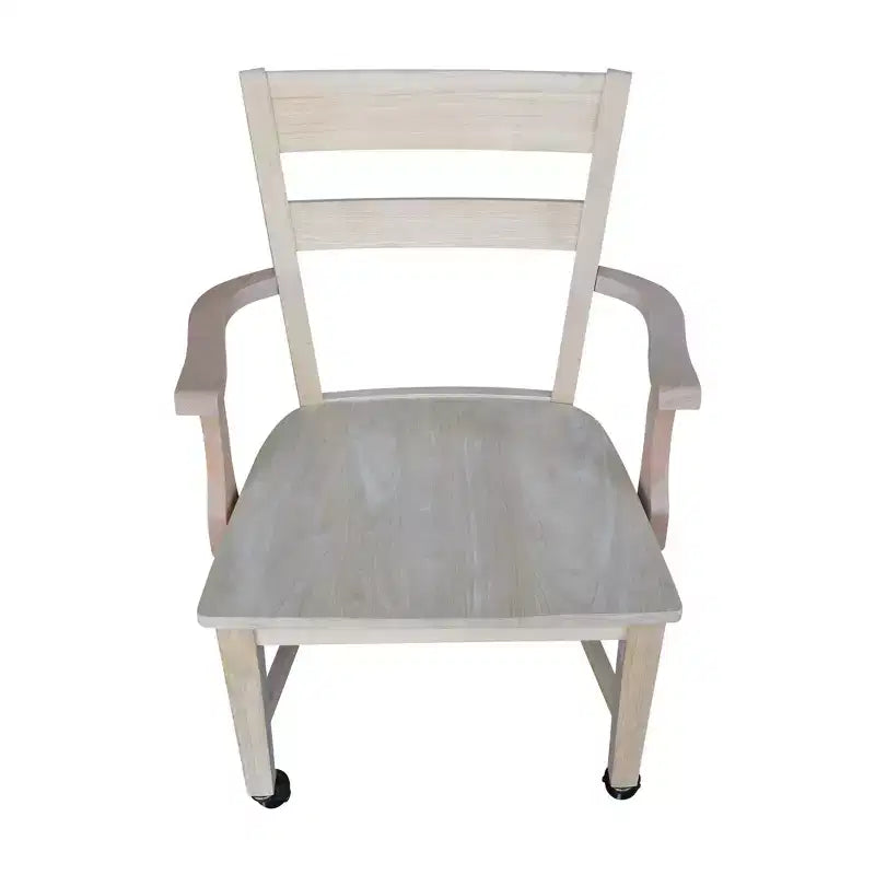 Chaise de salle à manger à roulettes - Non finie - International Concepts : Bois massif, Parawood, Cuisine, Table