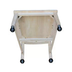Chaise de salle à manger à roulettes - Non finie - International Concepts : Bois massif, Parawood, Cuisine, Table