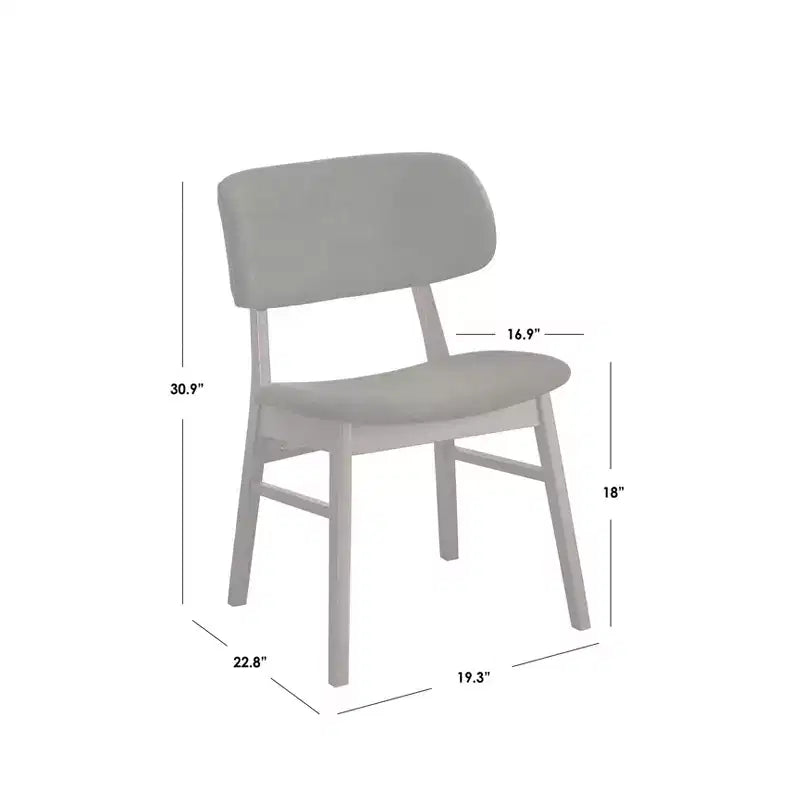 Lifestorey Lot de 2 chaises de salle à manger Rory Vert/Noyer style Mid-Century Modern
