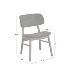 Lifestorey Lot de 2 chaises de salle à manger Rory Vert/Noyer style Mid-Century Modern