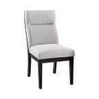 Lot de 2 chaises d'appoint rembourrées Sky Noir/Blanc - HOMES: Inside + Out : Dossier profilé moderne, pieds fuselés