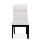 Lot de 2 chaises d'appoint rembourrées Sky Noir/Blanc - HOMES: Inside + Out : Dossier profilé moderne, pieds fuselés