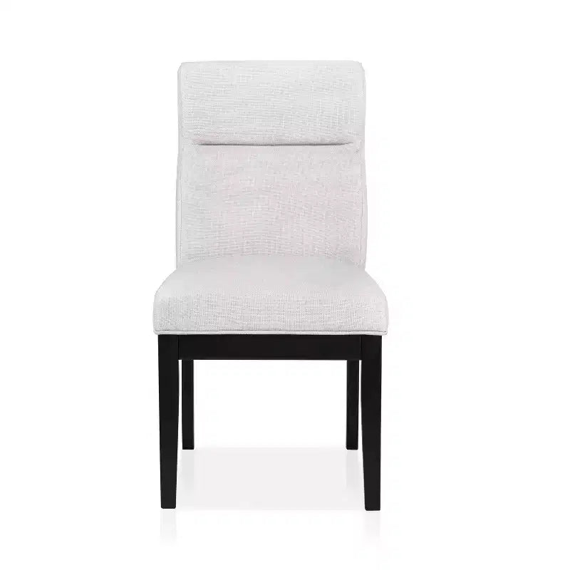 Lot de 2 chaises d'appoint rembourrées Sky Noir/Blanc - HOMES: Inside + Out : Dossier profilé moderne, pieds fuselés
