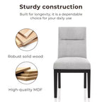 Lot de 2 chaises d'appoint rembourrées Sky Noir/Blanc - HOMES: Inside + Out : Dossier profilé moderne, pieds fuselés