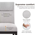 Lot de 2 chaises d'appoint rembourrées Sky Noir/Blanc - HOMES: Inside + Out : Dossier profilé moderne, pieds fuselés