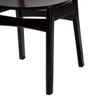 Baxton Studio Lot de 2 chaises de salle à manger Tafari en bois et rotin marron foncé/marron clair : Sans accoudoirs, cadre en bois d'hévéa, nettoyage ciblé