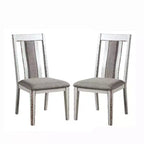 24/7 Shop At Home Lot de 2 chaises d'appoint patinées Redmond Blanc patiné/Gris chaud