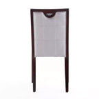 Manhattan Comfort Lot de 2 Chaises de Salle à Manger Executor en Simili Cuir Argent : Pieds en Hêtre, Aucun Assemblage Requis, Nettoyage des Taches