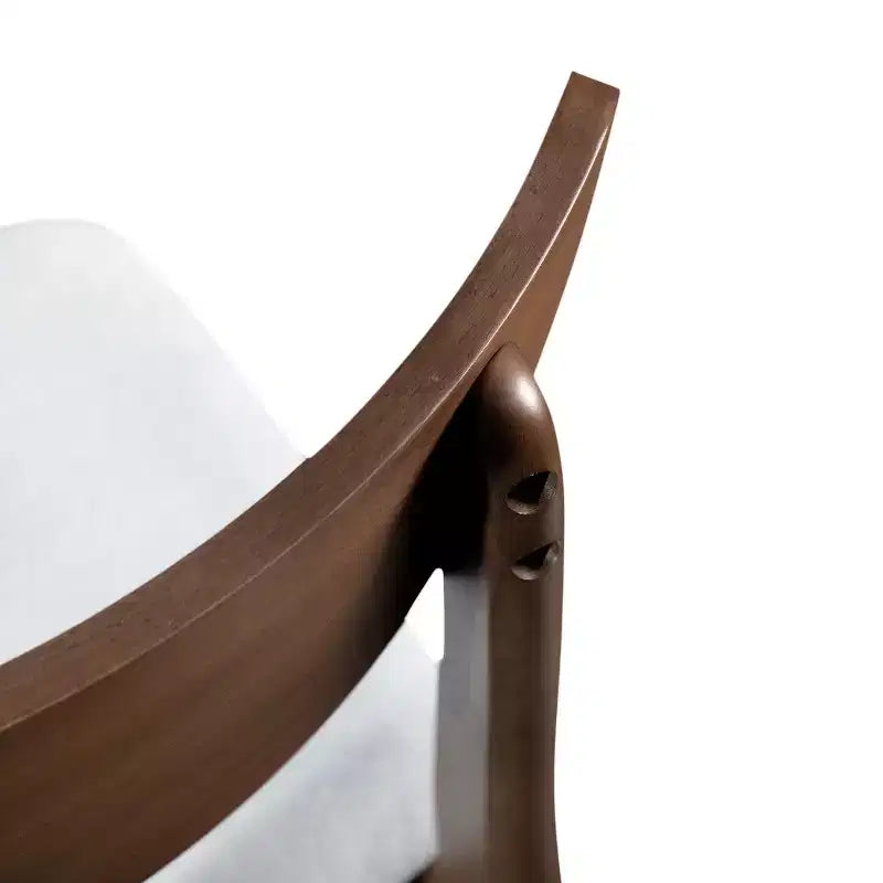 HOMES: Inside + Out Lot de 2 chaises de salle à manger rembourrées Palm Shade Mid-Century Noyer