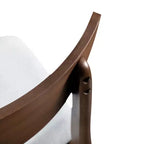 HOMES: Inside + Out Lot de 2 chaises de salle à manger rembourrées Palm Shade Mid-Century Noyer