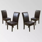 Lot de 4 chaises de salle à manger Pertica T-stitch marron chocolat - Christopher Knight Home : Rembourrées, style de transition