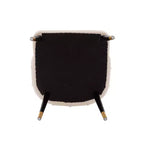 Chaise de salle à manger Eda moderne en velours rembourré crème - Manhattan Comfort