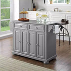 Îlot de cuisine/Chariot à plateau en acier inoxydable Alexandria Gris/Acier inoxydable - Crosley