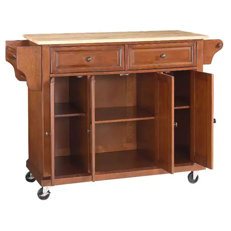 Dessertes de cuisine Crosley avec plateau en bois naturel - Cerisier