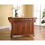 Dessertes de cuisine Crosley avec plateau en bois naturel - Cerisier