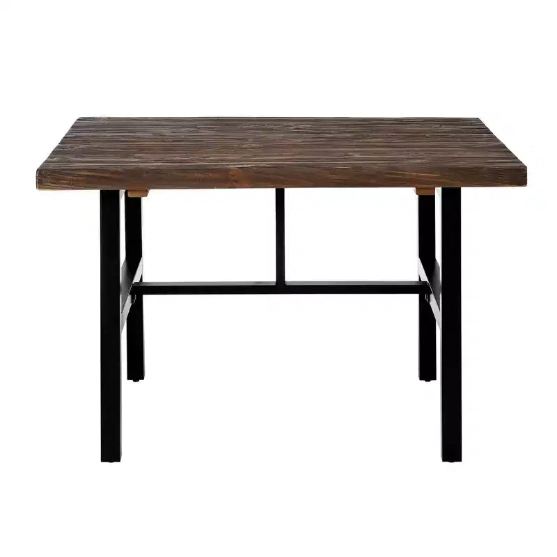 Table à manger Pomona en métal et bois, marron - Alaterre Furniture