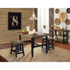 Table à manger Pomona en métal et bois, marron - Alaterre Furniture