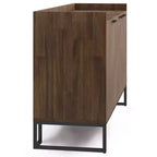 Buffet de salle à manger WyndenHall Bolton marron vieilli rustique naturel : Bois d'acacia, meuble de rangement 3 portes, design industriel