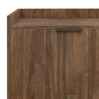 Buffet de salle à manger WyndenHall Bolton marron vieilli rustique naturel : Bois d'acacia, meuble de rangement 3 portes, design industriel