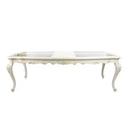 Chantelle 96" Dining Tables Marble Top and Pearl White - Acme Furniture