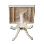 Tables de salle à manger 29,1" Minden Square Top Pedestal Inachevées - International Concepts : Bois massif, Coin-repas