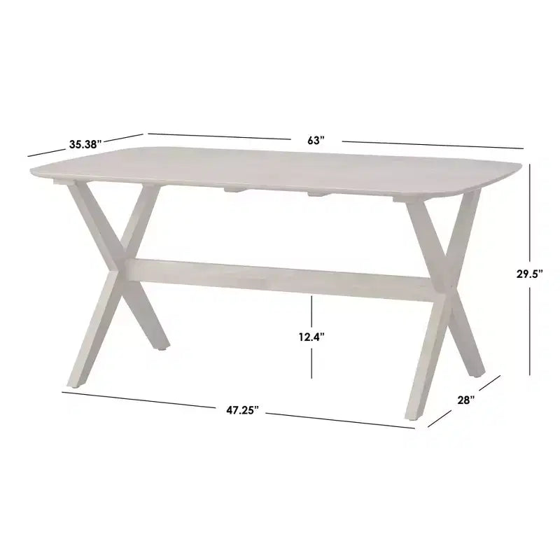 Lifestorey Ensemble de salle à manger 6 pièces Baywood en bois massif style milieu de siècle Chêne clair/Beige