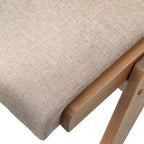 Lifestorey Ensemble de salle à manger 6 pièces Baywood en bois massif style milieu de siècle Chêne clair/Beige