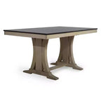 Home Design 59" Talon Dining Table Brown/Antique Gray