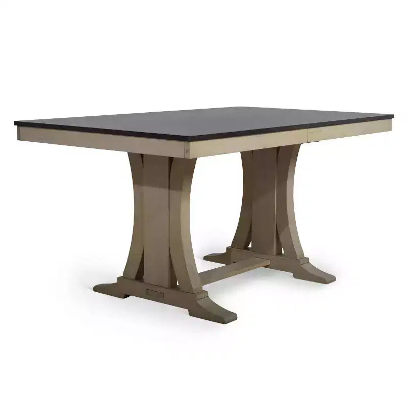 Home Design 59" Talon Dining Table Brown/Antique Gray