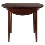 Table à manger ronde Clayton en noyer avec rabats, 36 pouces – Winsome