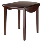 Table à manger ronde Clayton en noyer avec rabats, 36 pouces – Winsome