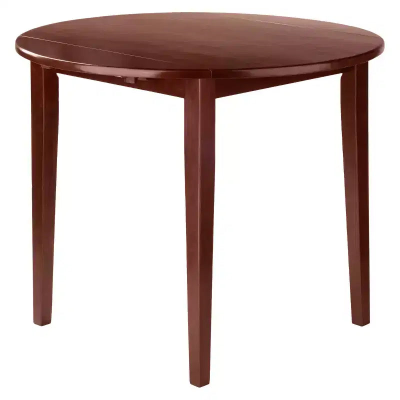 Table à manger ronde Clayton en noyer avec rabats, 36 pouces – Winsome