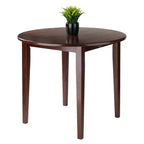 Table à manger ronde Clayton en noyer avec rabats, 36 pouces – Winsome