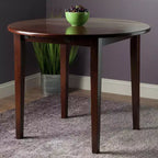 Table à manger ronde Clayton en noyer avec rabats, 36 pouces – Winsome