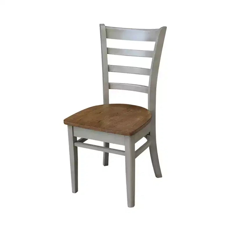 Table à manger ronde extensible 36" Lisa 4 pièces avec chaises Emily Hickory Brown - International Concepts : Bois massif, moderne du milieu du siècle, piètement central