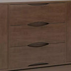 WyndenHall Pearson Buffet Noyer Brun: Meuble de rangement moderne du milieu du siècle, 3 tiroirs, 2 portes