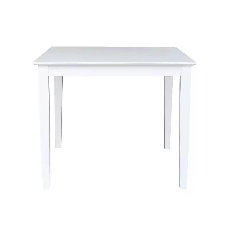 Table carrée en bois massif de 36 po, hauteur salle à manger, blanche - International Concepts