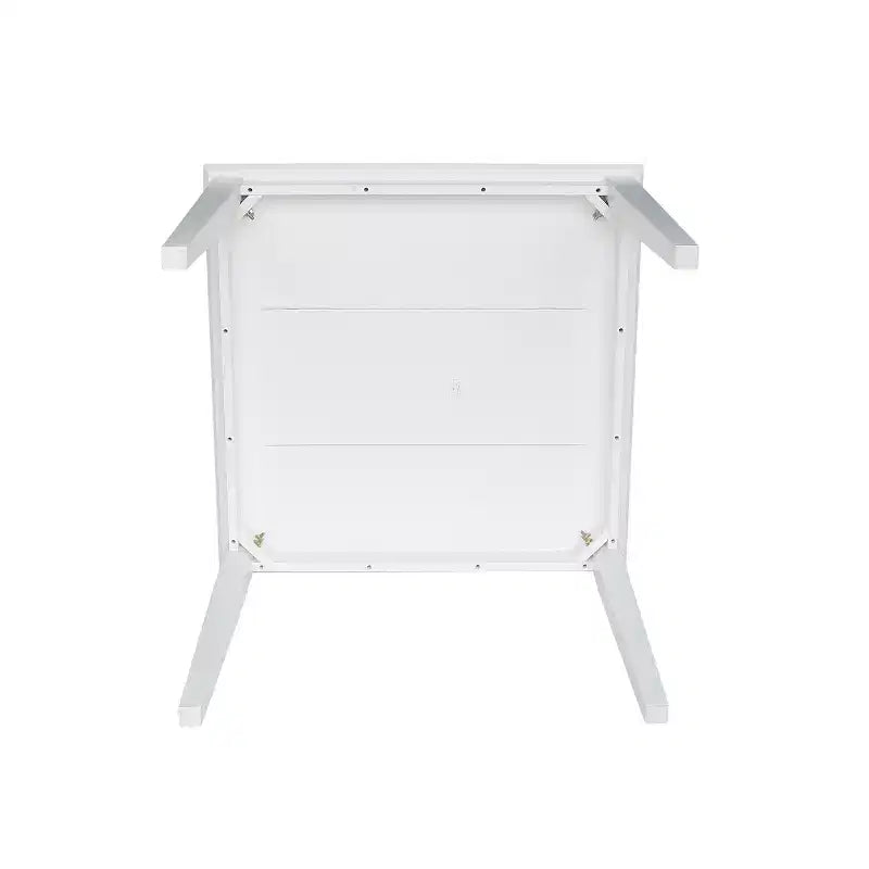 Table carrée en bois massif de 36 po, hauteur salle à manger, blanche - International Concepts